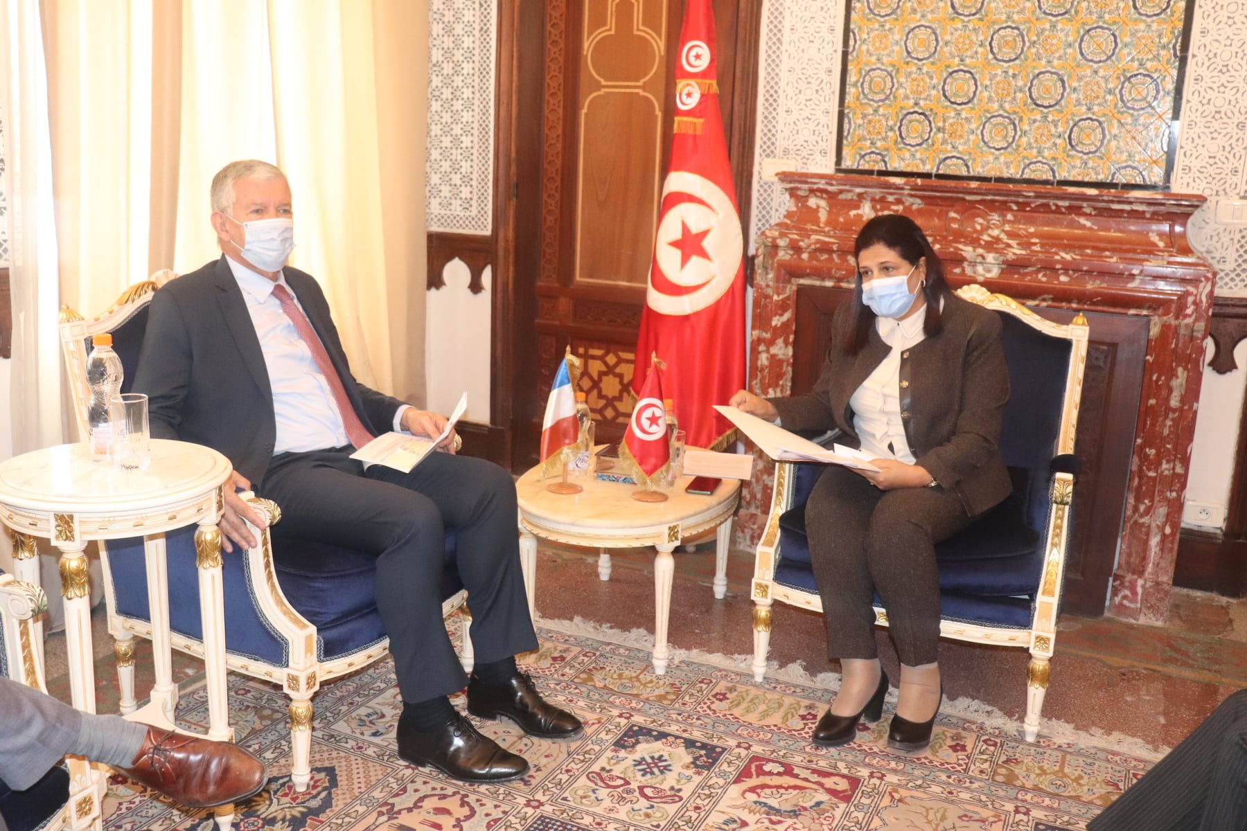 لقاء وزيرة الماليّة بسفير فرنسا بتونس