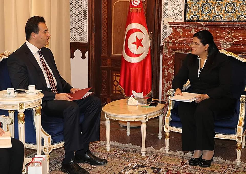 وزيرة المالية تلتقي بسفير تركيا بتونس