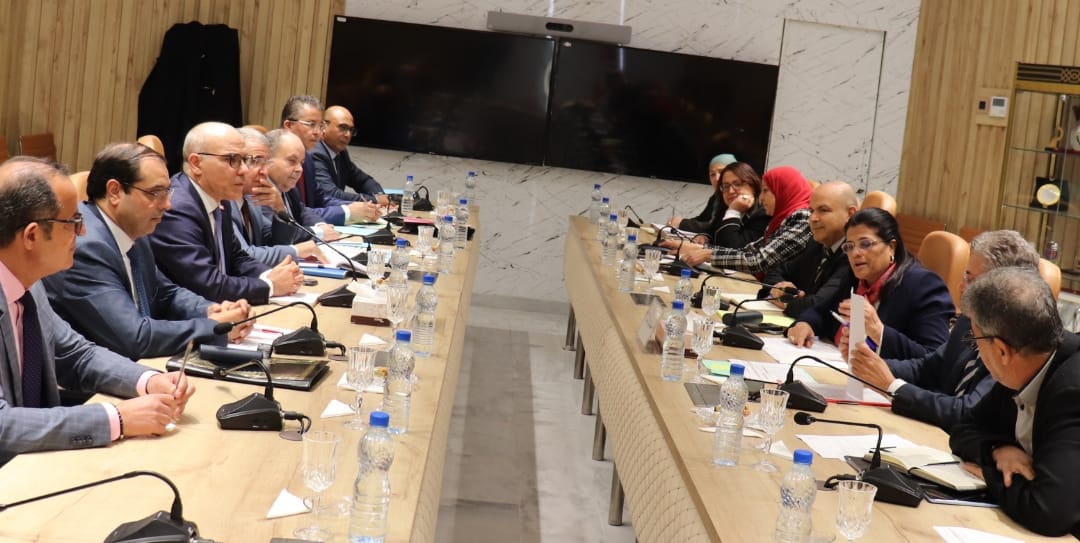 جلسة عمل برئاسة كل من وزيرة المالية والمكلفة بتسيير وزارة الاقتصاد والتخطيط ووزير الشؤون الخارجية والهجرة والتونسيين بالخارج