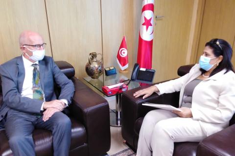 السيدة سهام نمصية تؤكد على أهمية الشراكة الإستراتيجية بين تونس والإتحاد الأوروبي