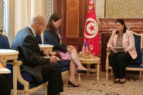  وزيرة المالية تلتقي القائمة بأعمال سفارة الولايات المتحدة الأمريكية بتونس